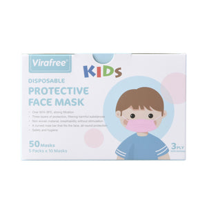 Kids 3Ply Surgical Face Mask Pink