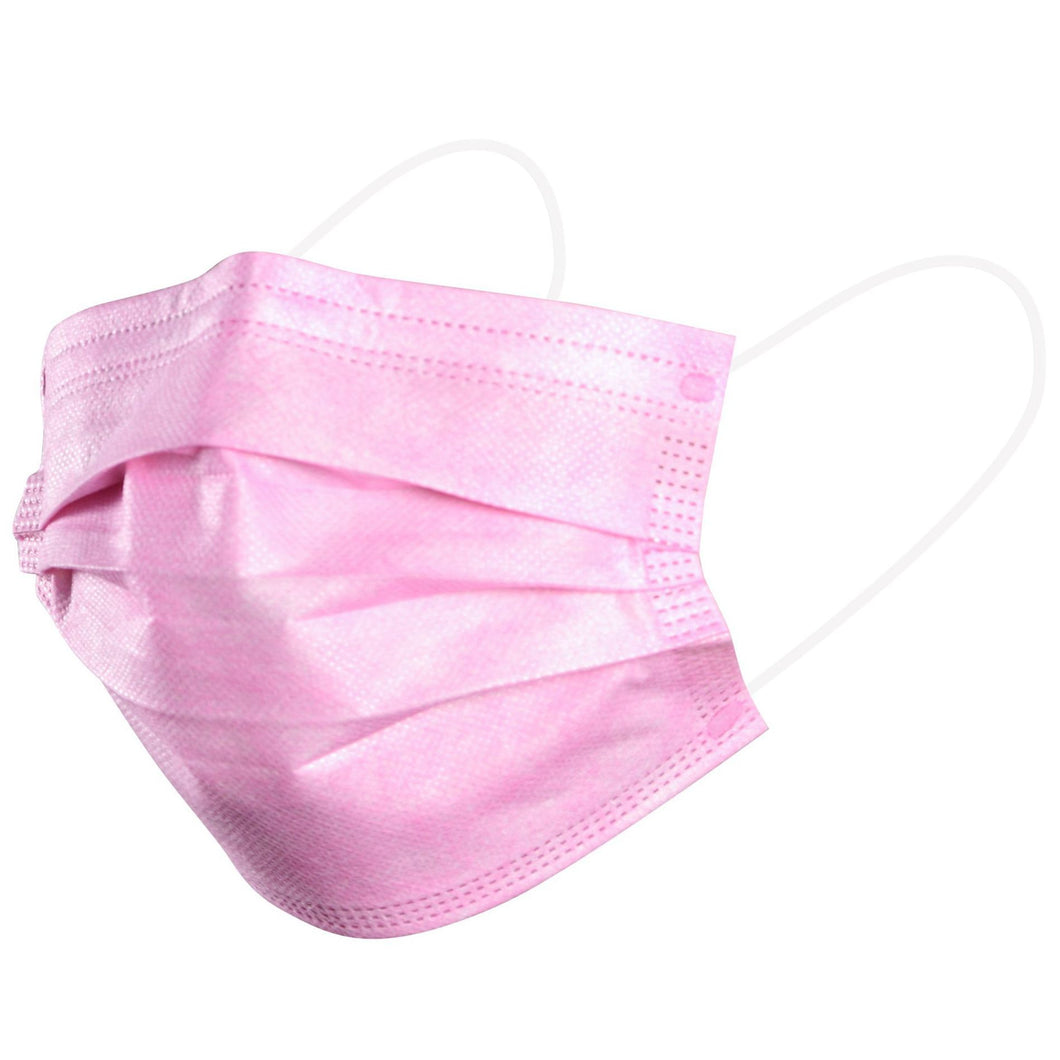 3Ply Surgical Face Mask Pink