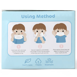 Kids 3Ply Surgical Face Mask White